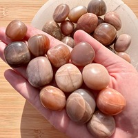 Pierres Roulées en Pierre de Lune Pêche Naturelle Polie 15-30mm en Gros, Gemmes de Guérison, Cristaux Reiki, Thème Amour