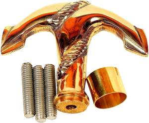 Bastones de Caminar Estilo Victoriano con Mango de Ancla, Metal Pulido, Estilo Antiguo, Latón, 11 CM - Product Image 1