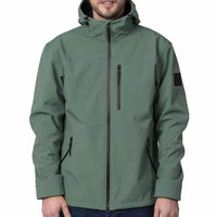 Veste softshell à capuche avec votre logo, parfaite pour l'hiver, coupe-vent, imperméable, légère, respirante, streetwear pour homme