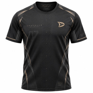 Uniforme de Juego Black Grid con Detalles Metálicos en Bronce, Jersey Sublimado de Alto Rendimiento para Esports para Hombre - Product Image 2