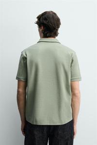 เสื้อโปโลสีเขียวอ่อนคลาสสิกน้ำหนักเบา ป้องกันริ้วรอย แฟชั่นสำหรับผู้ชาย สวมใส่สบาย ระบายอากาศได้ดี ทรงพอดีตัว ทันสมัย เหมาะสำหรับใส่ทุกวัน - Product Image 2