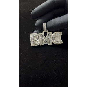 Top Selling 925 Silver Hip Hop Pendant for Men with Moissanite Diamond Iced Out Design <b>Chain</b> for Party Wear Export Price - Product Image 2