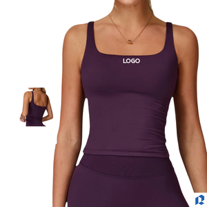 Womens Knitted 100% Cotton Tank <b>Tops</b> Breathable Sleeveless Activewear Casual Summer <b>Tops</b> Custom Manufacturer Factory Direct - Product Image 1