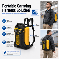 Compresseur d'air portable DC56V 400W sans huile, silencieux, sans fil, léger (8kg), double alimentation pour travaux mobiles - Vente chaude