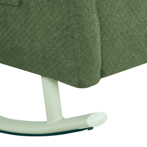 Sedia a Dondolo Moderna in Ciniglia con Gambe in Metallo e Tasca Laterale per Soggiorno: Comfort e Funzionalità - Product Image 6