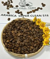Кофе в зернах IIglobal Robusta Dark Roasted, темная обжарка, с насыщенной кремой и интенсивным вкусом, высший сорт, Вьетнам, 1 кг, для профессионального использования баристами