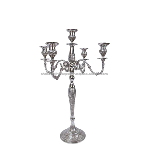 เชิงเทียนตกแต่งทองโบราณแบบ5แขนที่วางเทียน - Product Image 3