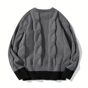 Pulls en coton 100% pour hommes, de qualité supérieure, pour l'hiver - Vêtements en tricot décontractés et chauds en gros - Product Image 2