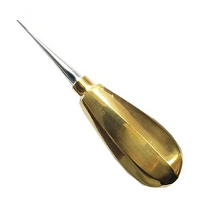 Elevadores de Extracción de Raíces Dentales de Acero Inoxidable Resistente Chapados en Oro, Material Plástico, para Molar - Product Image 1