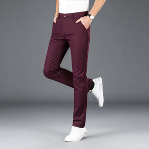 Pantalon d'été décontracté pour homme, coupe droite, taille haute, léger, élastique, style jeune et ample, vente en gros - Product Image 2