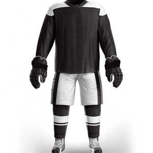 ออกแบบโลโก้ของคุณเอง ชุดยูนิฟอร์มฮอกกี้น้ำแข็งผ้าสแปนเด็กซ์/โพลีเอสเตอร์ ระบายอากาศได้ดี ไซส์ใหญ่สำหรับผู้ใหญ่ พิมพ์ลายตามสั่ง ป้องกันรังสียูวี UPF 50 - Product Image 1