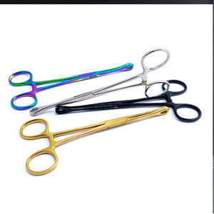 Pinces médicales en acier inoxydable de 25 cm, ovales, droites, à tête courbée, dentées, pour ventouses, à anneaux - Pinces de qualité supérieure - Product Image 4