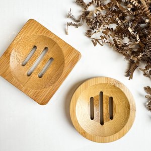 Handmade Natural Acacia Wood Rectangle <b>Soap</b> <b>Dish</b> | Self Draining Anti-Slip <b>Soap</b> Holder | Classic Eco-Friendly Bathroom Organizer - Product Image 1