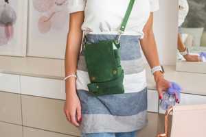 Genuine Leather Barber Scissor Holster Professional Hair Stylist <b>Tool</b> Bag Adjustable Waist Belt <b>Shear</b> Pouch LBSH-0001 - Product Image 3