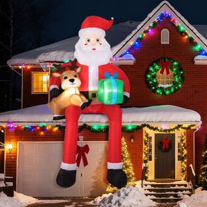 Babbo Natale Gonfiabile da Esterno di 2,9 Metri con Luci LED Integrate, Decorazioni Natalizie da Giardino - Product Image 4