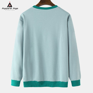 เสื้อสเวตเชิ้ตผู้ชายสไตล์ใหม่สำหรับฤดูหนาว สีพื้น ขายส่ง เสื้อคอกลมขายดีสำหรับผู้ชาย - Product Image 2
