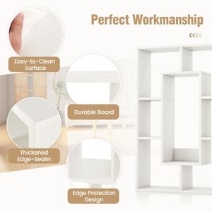 Libreria Geometrica Moderna a 7 Cubi, Scaffale Decorativo Aperto - Product Image 2