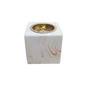 เตาเผาเครื่องหอมหินอ่อน ดีไซน์รูปดอกไม้ ใช้ได้ทุกฤดู - Product Image 5