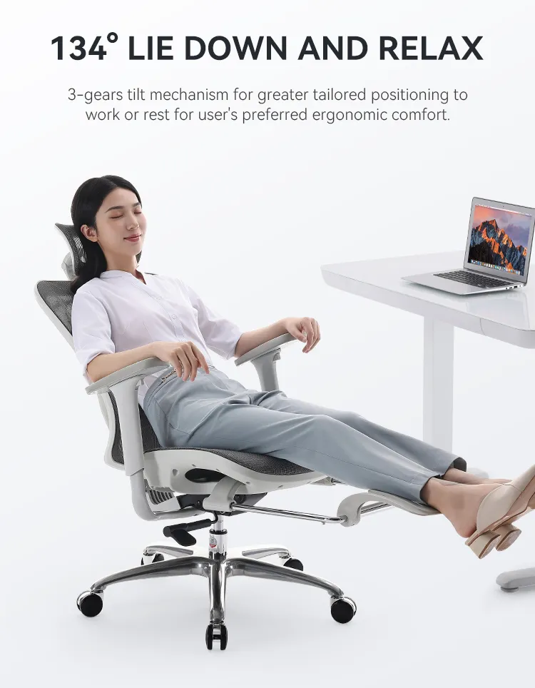 Accoudoir de liaison SIHOO M57C 4D Chaise de bureau rotative et réglable Chaise d'employé ergonomique
