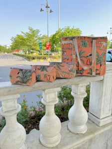 Conjunto de Bolsas de Lona Bohemias con Patrón de Jungla Bordado en Color Naranja para Compras en Todas las Estaciones - Product Image 4