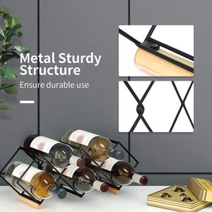 Portabottiglie da Bancone Mecor per 5 Bottiglie, Elegante Espositore da Tavolo per Vini, Supporto per Arredamento Casa e Collezione Bar - Product Image 5