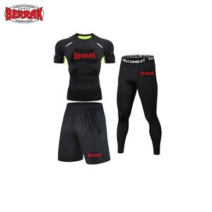 Berrak 2021 2021 Summer Sweat Wicking Fast Drying Compression Elastic Jogging Running Suit T-shirt Fitness Gym Training Suit - Product Image 5