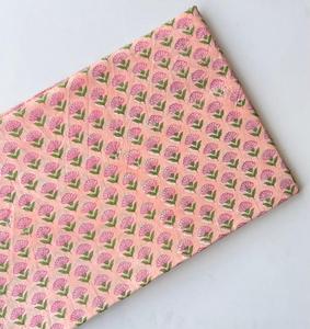 Nuevo Diseño Personalizado, Tela 100% Algodón con Estampado Floral, Impresión de Tela Personalizada, Tela de Algodón Estampada a Mano con Bloques Florales, India - Product Image 1