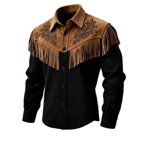Premium Western Fringe <b>Suede</b> Leather <b>Jacket</b> Classic Cowboy Western Fashion <b>Jacket</b> High Quality Supplier - Product Image 1