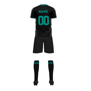 Ensemble de maillots de football personnalisés par sublimation, vert et blanc, respirant, toutes saisons, uniforme d'équipe pour hommes, shorts, chaussettes, crampons, polyester - Product Image 2