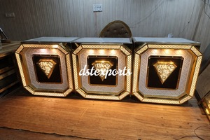 เคาน์เตอร์อาหารงานแต่งงานสุดหรูสำหรับงานในร่มในสหรัฐอเมริกา เคาน์เตอร์บุฟเฟ่ต์งานแต่งงานทันสมัย เคาน์เตอร์สแตนเลสสีทองรูปดอกกุหลาบสุดเก๋สำหรับสหราชอาณาจักร - Product Image 6