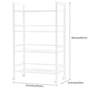 Carrello portaoggetti multifunzionale a 4 ripiani Widen Ivory White - Product Image 1