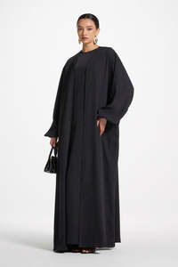 Abaya Maxi Légère en Polyester Style Saoudien Turc pour Femmes Musulmanes Traditionnelles de Dubaï – Idéale pour l'Aïd et le Printemps – Vente en Gros - Product Image 3