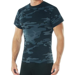 T-shirt de sport blanc camouflage personnalisé, coupe musclée, oversize, pour musculation, manches courtes, t-shirt athlétique uni, coupe ajustée pour hommes - Product Image 5