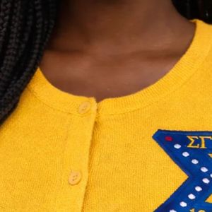 Sigma <b>Women</b> <b>Cardigan</b> Sweater Comfortable Knit Fabric Button Front Casual <b>Long</b> Sleeve Sorority Style Ladies Fashion Knitwear - Product Image 3