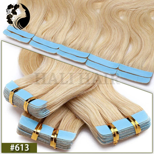 ¡Venta al por mayor 100g trama única vietnamita Remy cuerpo onda cinta extensiones de cabello grado más alto todos los colores teñidos! - Product Image 6