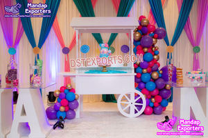 Carrito de Dulces para Fiestas de Cumpleaños y Bodas - Metal y Madera Duraderos, Tamaño Personalizable, Carrito de Postres, Puesto de Comida de Moda en EE. UU. - Product Image 2