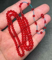 Collier de prière musulman Misbaha Kazaz, bijoux islamiques de mode pour femme, cadeau de l'Aïd, avec pompon et perles de verre, 99 perles, Tasbih Allah