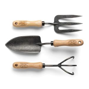 Ensemble d'outils de jardinage miniatures avec manche en bois et têtes métalliques pour le rempotage et l'entretien des plantes en intérieur et en extérieur - Product Image 3
