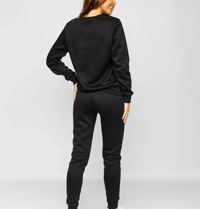 Ensemble de survêtement à capuche pour femme, couleur unie, manches longues, coupe ample, sweat-shirt, pantalon de jogging à taille élastique, tenue décontractée pour l'automne - Product Image 4