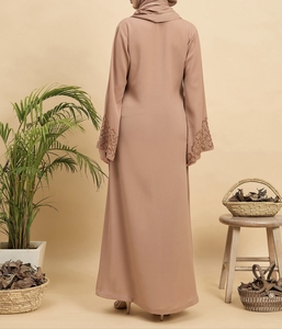 Best Selling Beautiful Dubai Women Abaya Traditional Islamic Muslim Clothing & <b>Accessories</b> <b>Floor</b> Length Long Sleeves Front Open - Product Image 4