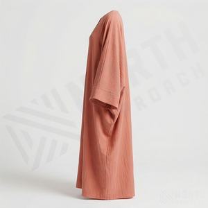 Nouvelle Abaya Personnalisée pour Femme, Modèle Été 2025, Couleur Personnalisable, Manches Chauve-Souris Plissées, Robe Modeste - Product Image 3