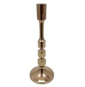Portavelas Decorativo de Aluminio, Elegante Soporte de Metal para Velas, Color Oro Latón Rústico, Decoración para el Hogar - Product Image 5