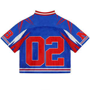 Maillot de sport en maille OEM 100 % polyester imprimé numériquement, anti-humidité, coupe ample, unisexe, court, streetwear d'été, maillot de football - Product Image 2