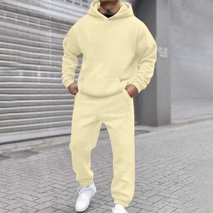 Survêtements pour hommes, ensemble 2 pièces, sweat-shirt à manches longues, pantalon de jogging, tenue de sport décontractée assortie - Product Image 2