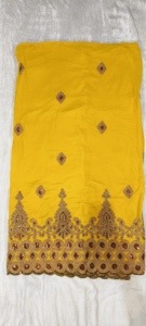Dernière Collection : Magnifique Tissu Nigérian George Wrapper en Taffetas Tissé, Respirant, Antistatique, Broderie Florale - Product Image 6