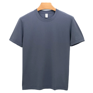 เสื้อยืดคอกลมคุณภาพสูง สีพื้น ทรงปกติ แขนสั้น ผ้าฝ้าย 100% สำหรับผู้ชาย จัดส่งตรงจากโรงงาน - Product Image 4