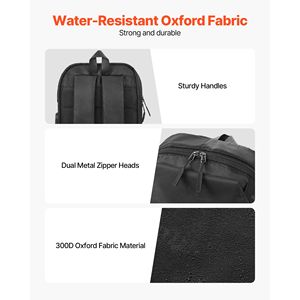 Sac à dos de randonnée de 26 L, léger, résistant à l'eau, avec port de charge USB, poche antivol - Product Image 6
