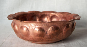 Tazón de Manicura de Cobre de Primera Calidad, Diseño Estándar, Forma Redonda, Borde Acampanado, Centro de Mesa Metálico, Plato para Servir Ensaladas - Product Image 5