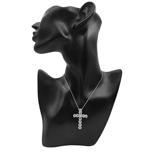 Collar con Colgante Religioso de Diamantes Naturales Blancos de 1.30 Quilates para Mujer, Plata de Ley 925, Cadena de 18 Pulgadas con Baño de Rodio, Brillante - Product Image 4