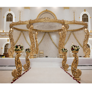 Stylish Modern Lightweight Wooden Hand Carved Mandap Set for Indian Wedding Events with Customized Size Reasonable Prices Sydney - Product Image 1